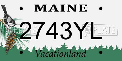 2743YL Maine License Plate