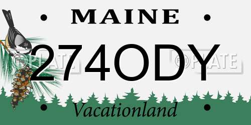 274ODY Maine License Plate