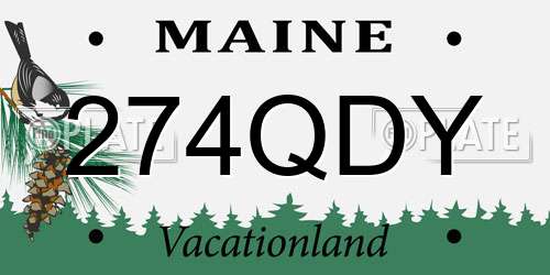 274QDY Maine License Plate