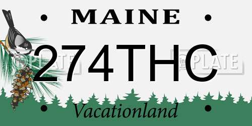274THC Maine License Plate