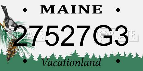 27527G3 Maine License Plate