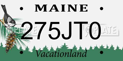 275JT0 Maine License Plate