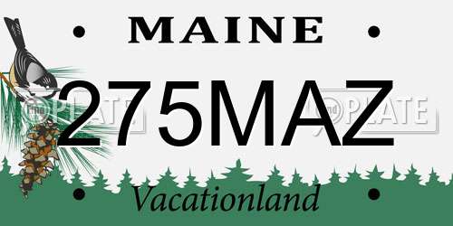 275MAZ Maine License Plate