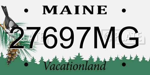 27697MG Maine License Plate