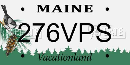 276VPS Maine License Plate