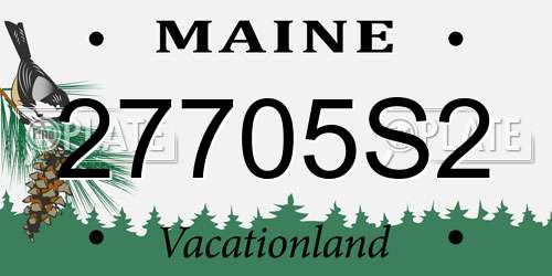 27705S2 Maine License Plate