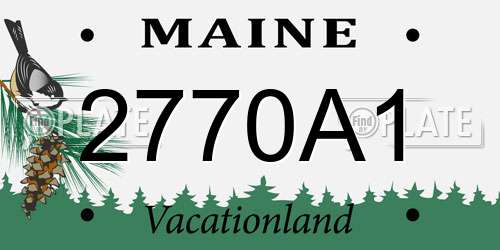 2770A1 Maine License Plate