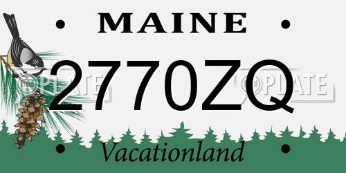 2770ZQ Maine License Plate