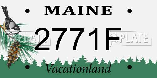 2771F Maine License Plate