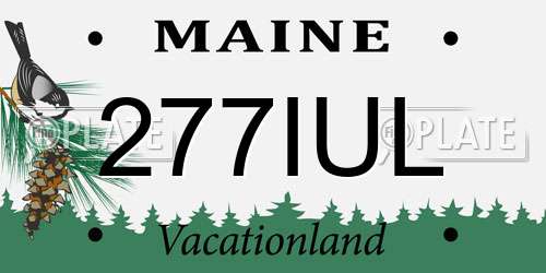 277IUL Maine License Plate