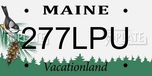277LPU Maine License Plate