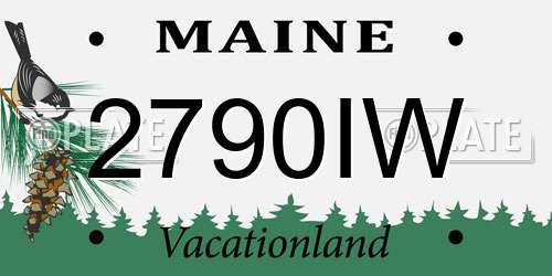 2790IW Maine License Plate