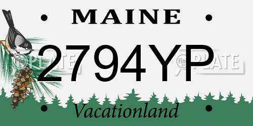 2794YP Maine License Plate