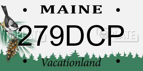 279DCP Maine License Plate