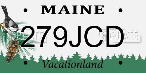 279JCD Maine License Plate