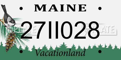 27II028 Maine License Plate