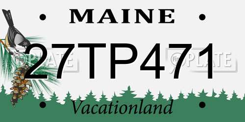 27TP471 Maine License Plate