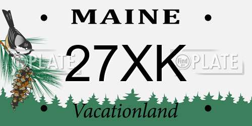 27XK Maine License Plate