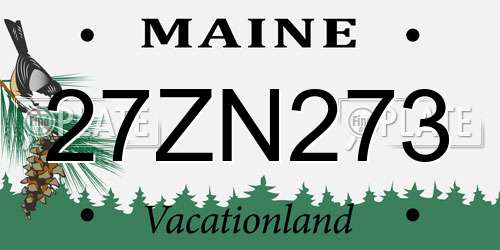 27ZN273 Maine License Plate