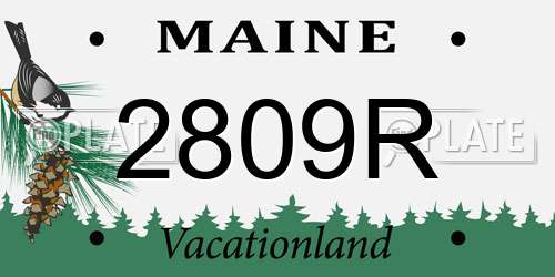 2809R Maine License Plate