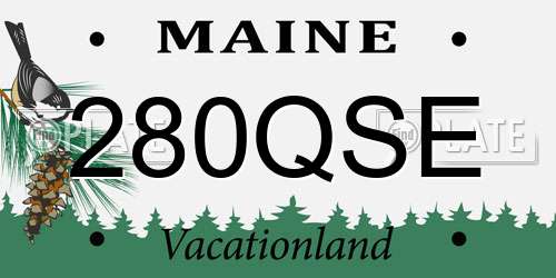 280QSE Maine License Plate