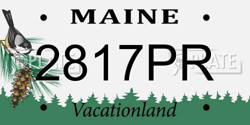2817PR Maine License Plate