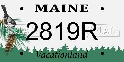 2819R Maine License Plate