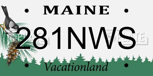 281NWS Maine License Plate