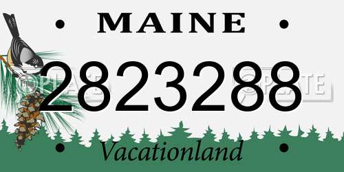 2823288 Maine License Plate