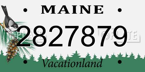 2827879 Maine License Plate