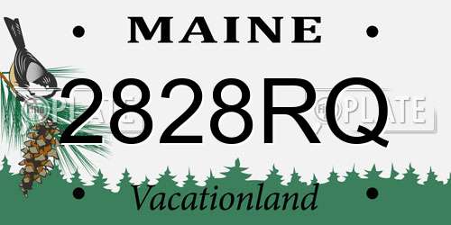 2828RQ Maine License Plate