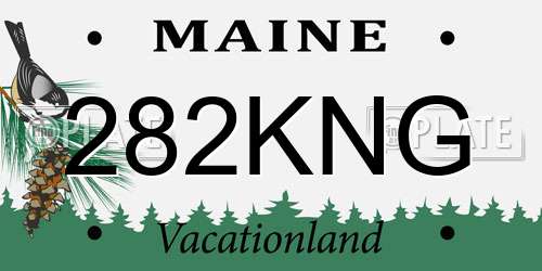 282KNG Maine License Plate