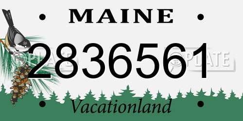 2836561 Maine License Plate