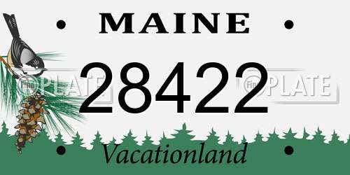 28422 Maine License Plate