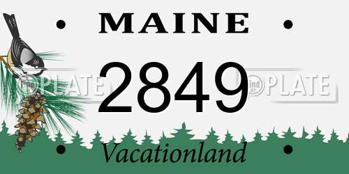 2849 Maine License Plate