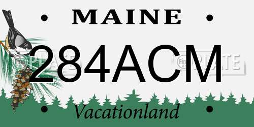 284ACM Maine License Plate
