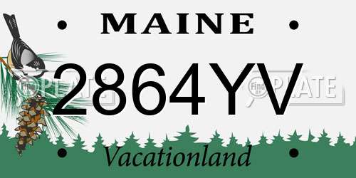 2864YV Maine License Plate