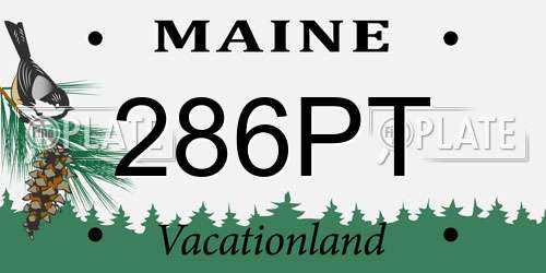 286PT Maine License Plate