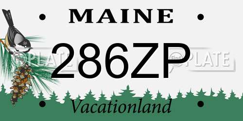 286ZP Maine License Plate