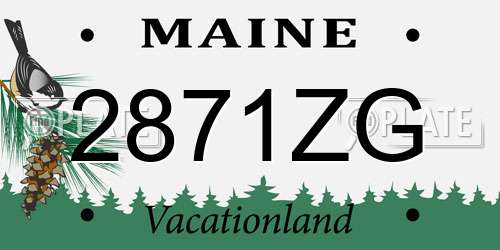2871ZG Maine License Plate