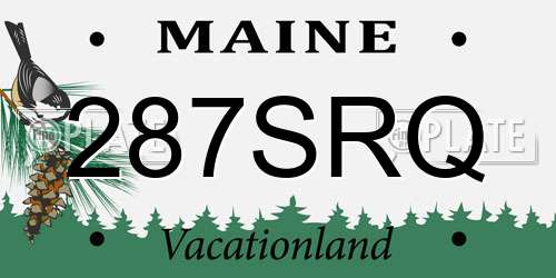 287SRQ Maine License Plate