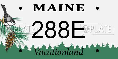 288E Maine License Plate