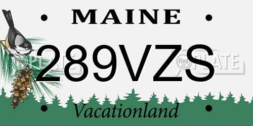 289VZS Maine License Plate
