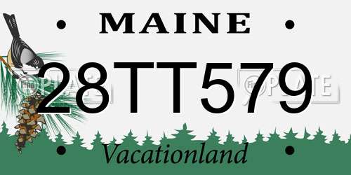 28TT579 Maine License Plate