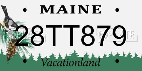 28TT879 Maine License Plate