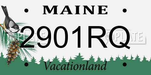 2901RQ Maine License Plate
