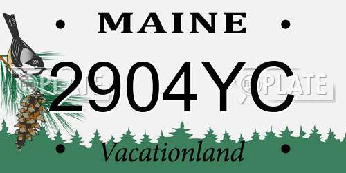 2904YC Maine License Plate