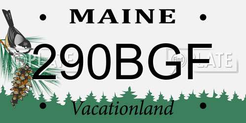 290BGF Maine License Plate