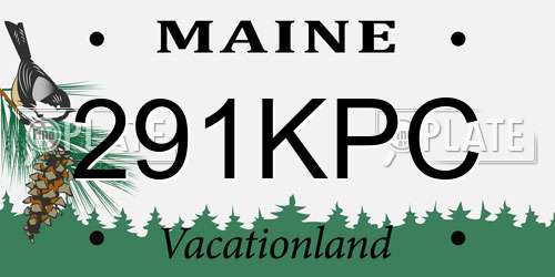 291KPC Maine License Plate