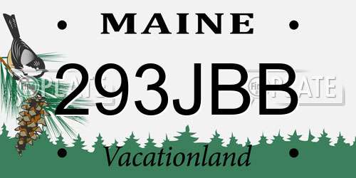 293JBB Maine License Plate